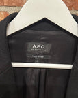 A.P.C LANIFICIO BECHERUCCI ITALIAN WOOL COAT ‘BLACK’