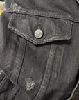BALENCIAGA FW22 3B SPORTS ICON DENIM JACKET ‘BLACK’