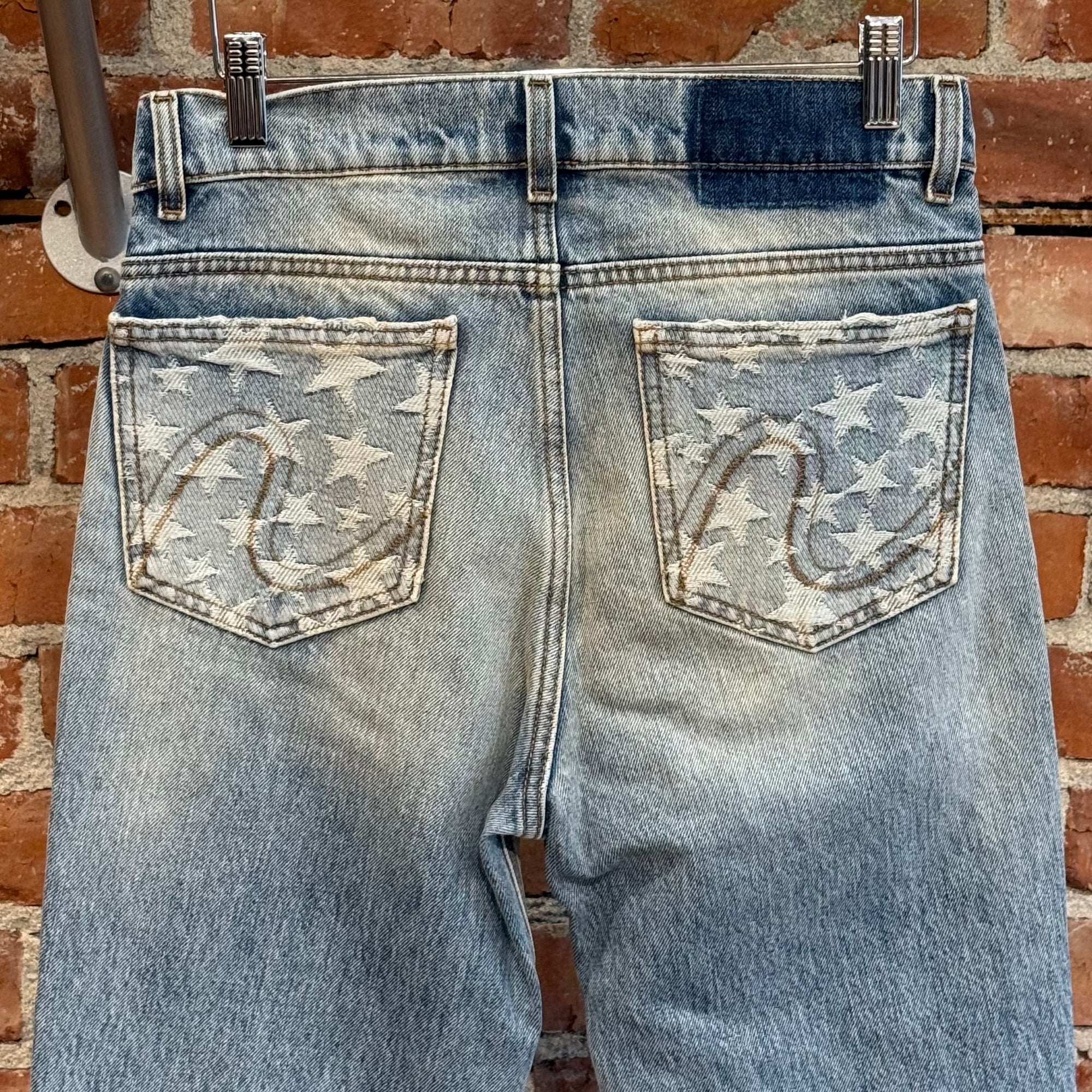 ERL PATCHWORK STARS FLARED DENIM ‘BLUE’
