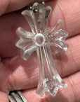 CHROME HEARTS SILICHROME CROSS NECKLACE ’CLEAR’