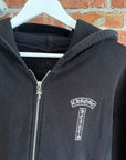 CHROME HEARTS FADED T-BAR ZIP HOODIE ‘BLACK’