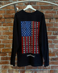 CHROME HEARTS DISTRESSED FLAG LONGSLEEVE ‘BLACK’