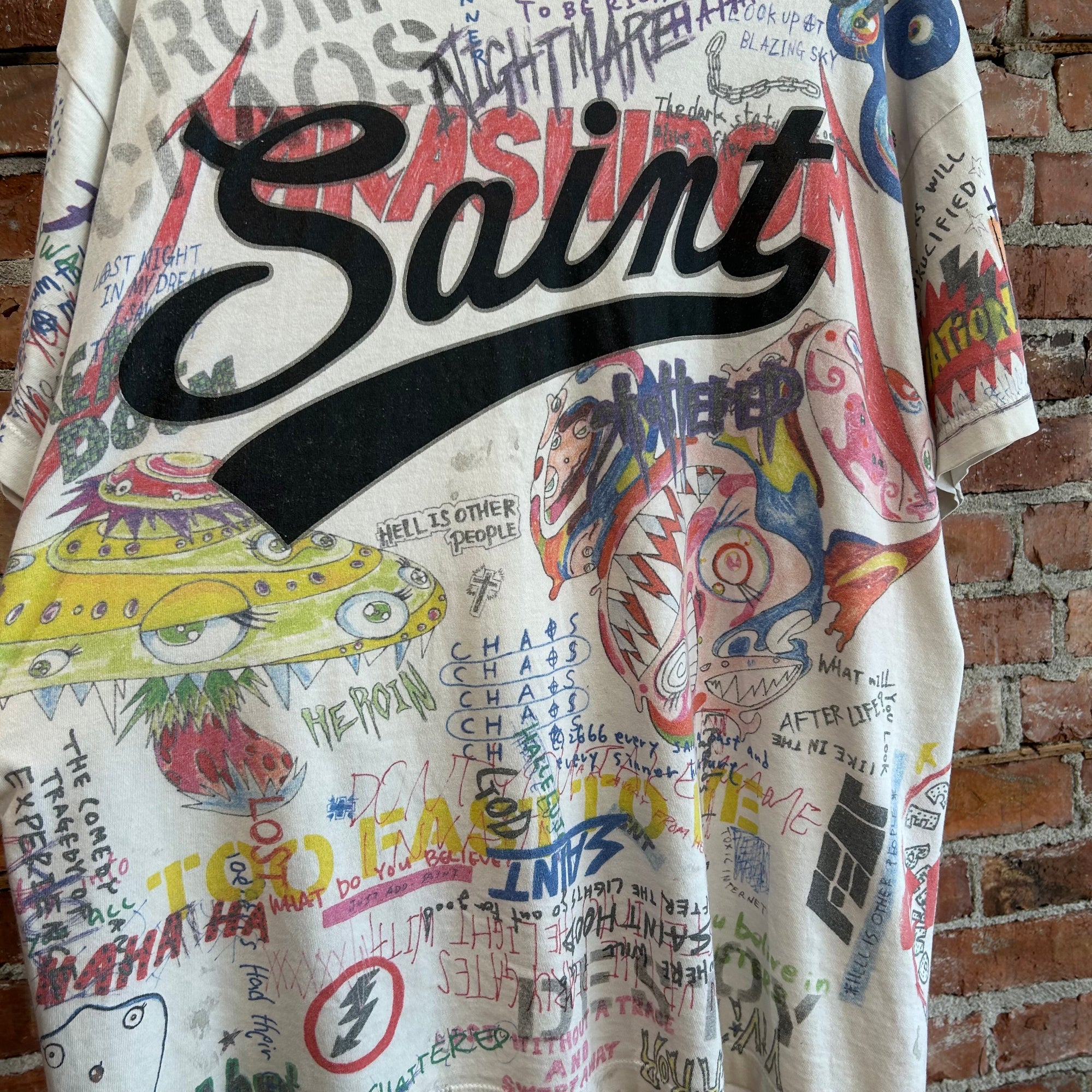 SAINT MICHAEL X TAKASHI MURAKAMI AW21 GRAFFITI TEE ‘MULTI’