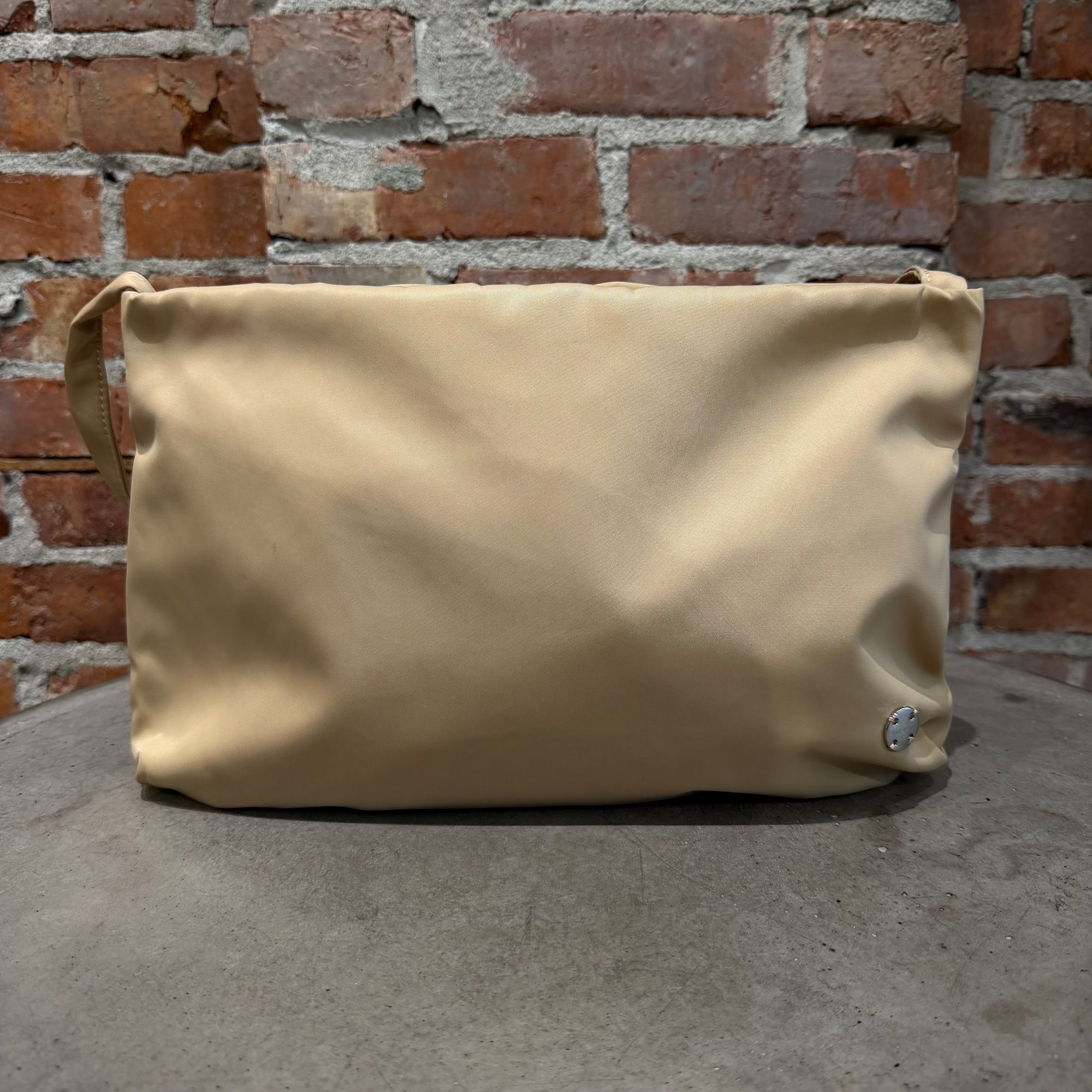 THE ROW MINIMALIST NYLON SHOULDER BAG ‘BEIGE’