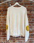 KAPITAL SMILEY PATCH CREWNECK ‘WHITE’