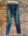 CHROME HEARTS VINTAGE FLEUR KNEE SKINNY DENIM 'INDIGO'