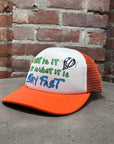 CHROME HEARTS MATTY BOY STAY FAST TRUCKER HAT ‘ORANGE’