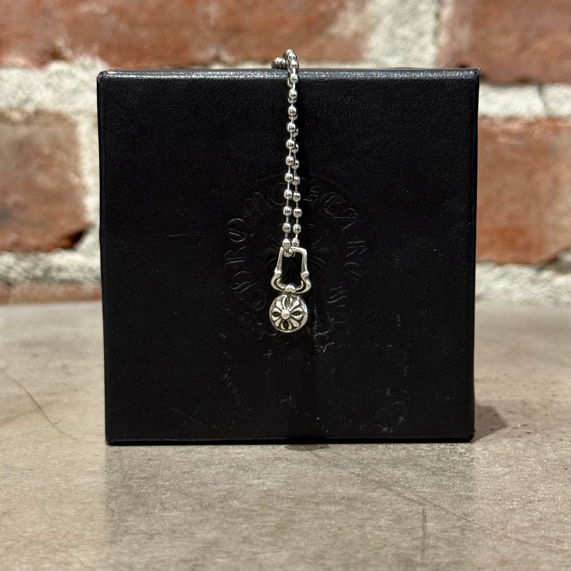 CHROME HEARTS CROSS BALL ZIPPER NECKLACE ‘SILVER’