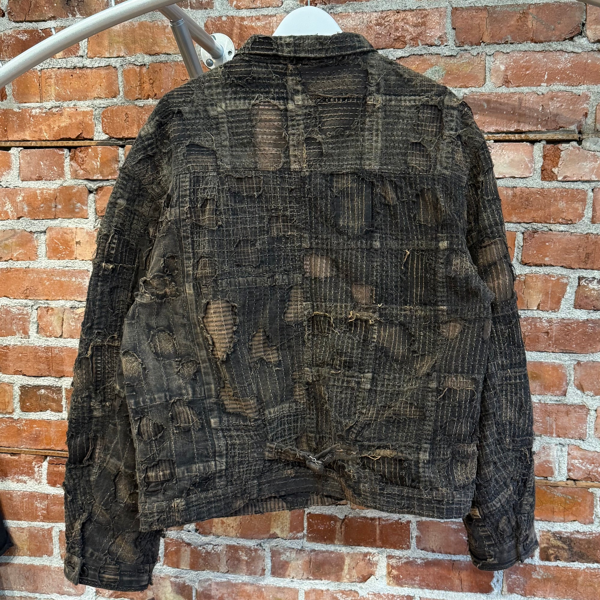 KAPITAL BORO TEA CORE TYPE-1 DENIM JACKET ‘BLACK/BROWN’