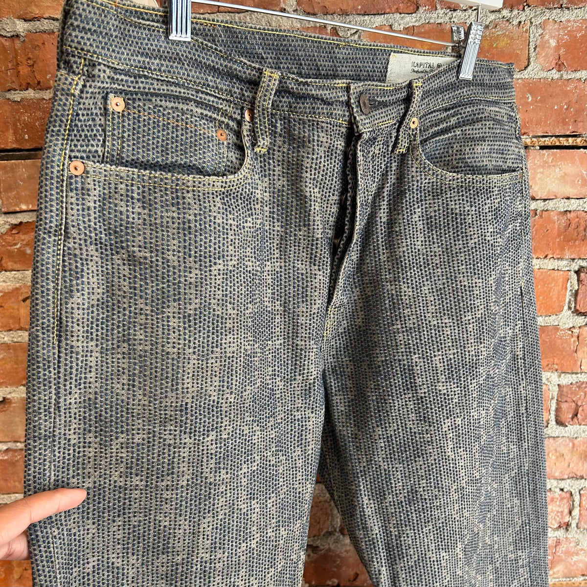 KAPITAL STRAIGHT LEG CENTURY DENIM JEANS ‘INDIGO’