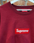 SUPREME FW22 BOX LOGO CREWNECK ‘BURGUNDY’