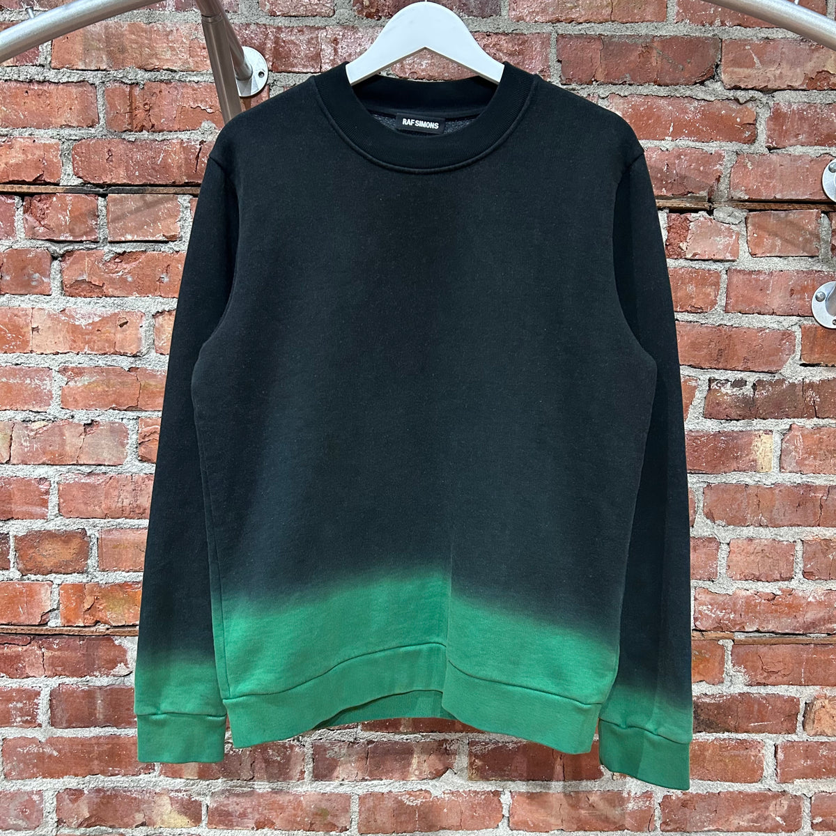 RAF SIMONS FW12 GRADIENT CREWNECK ‘BLACK/GREEN’ – Sadō Room
