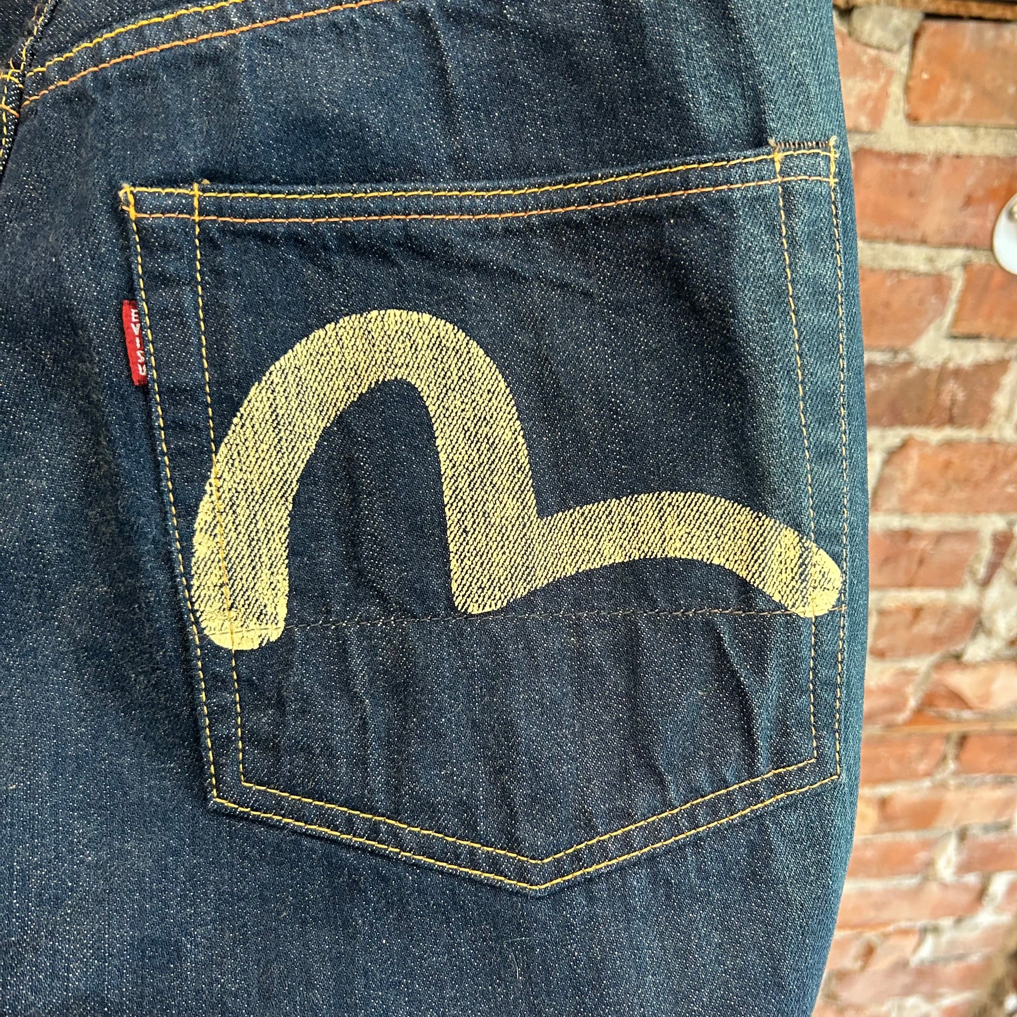 EVISU SUNFADED SKATE SHORTS 'VINTAGE BLUE'