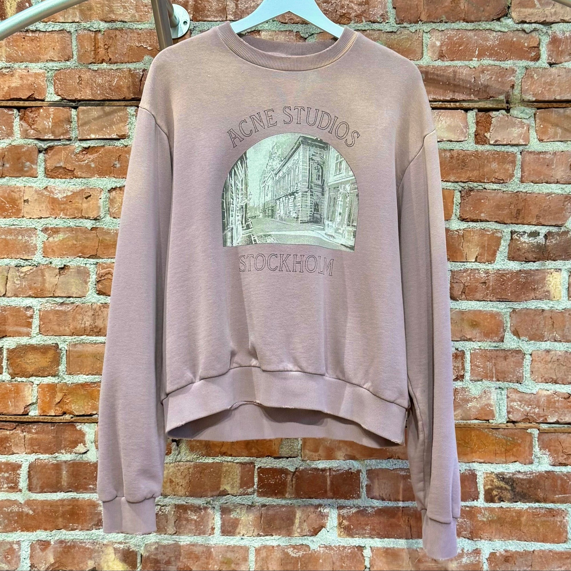 ACNE STUDIO STOCKHOLM OVERDYE CREWNECK ‘DUST PINK’