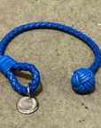 BOTTEGA VENETA INTRECCIATO LEATHER BRACELET ‘BLUE’