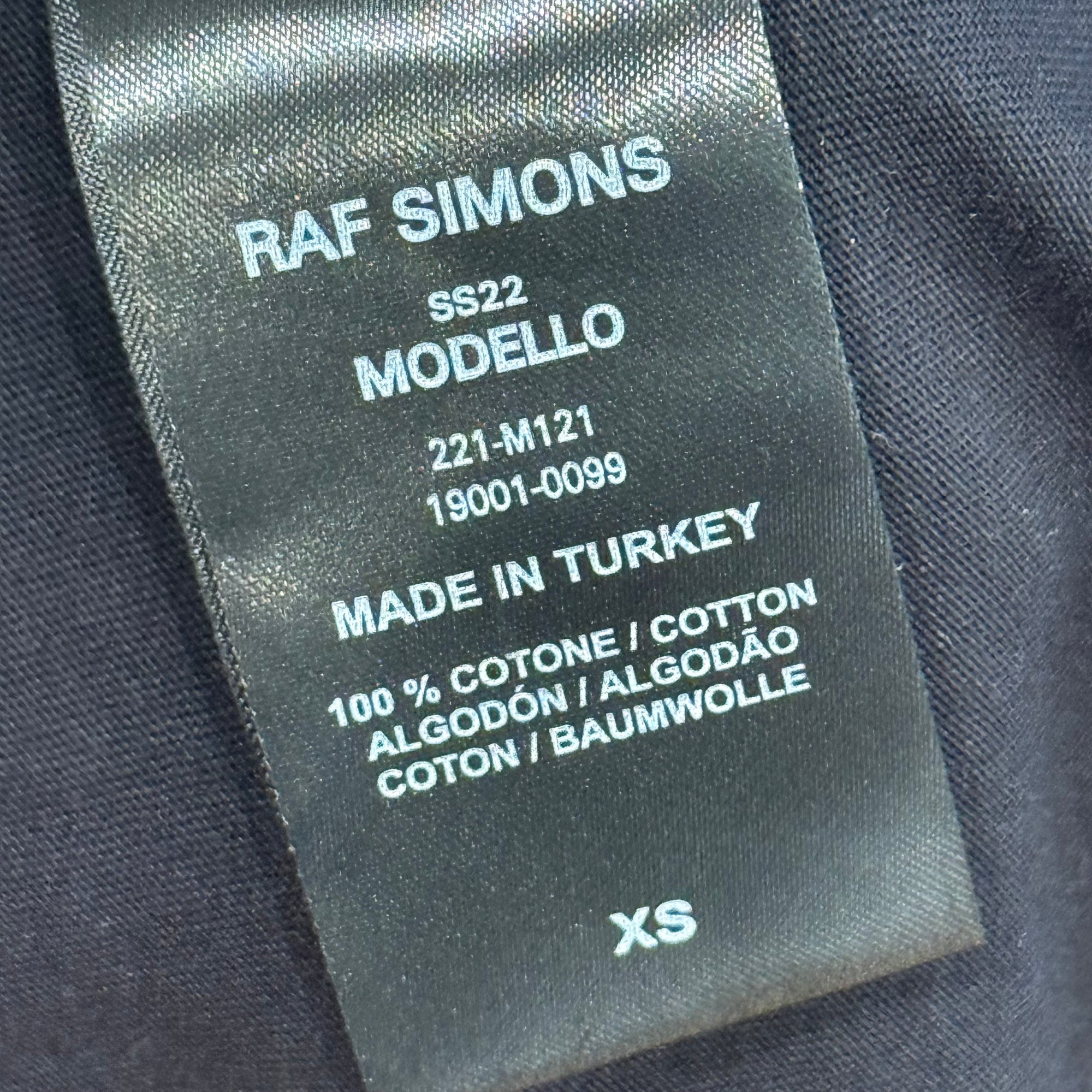 RAF SIMONS SS22 SREAPERS ROCKER TEE ‘BLACK’