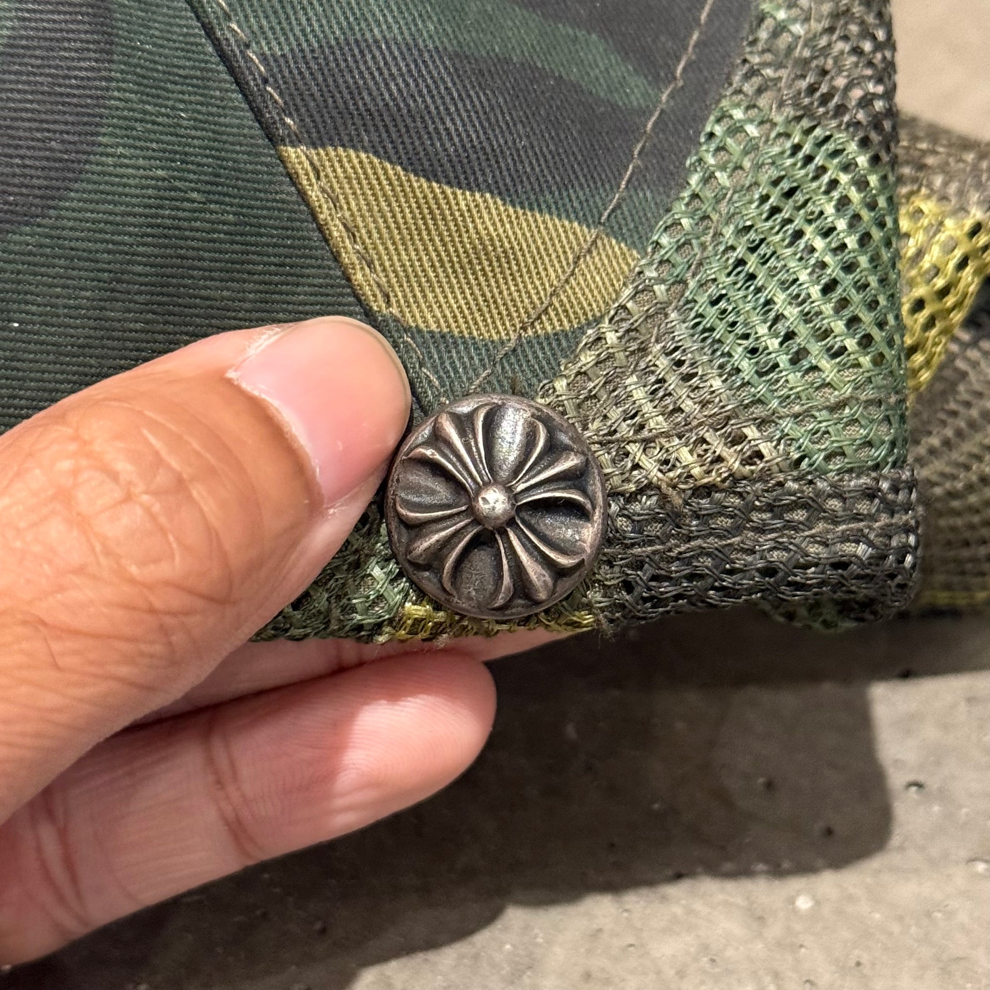 CHROME HEARTS VINTAGE F*CK CAMO TRUCKER ‘MULTI’