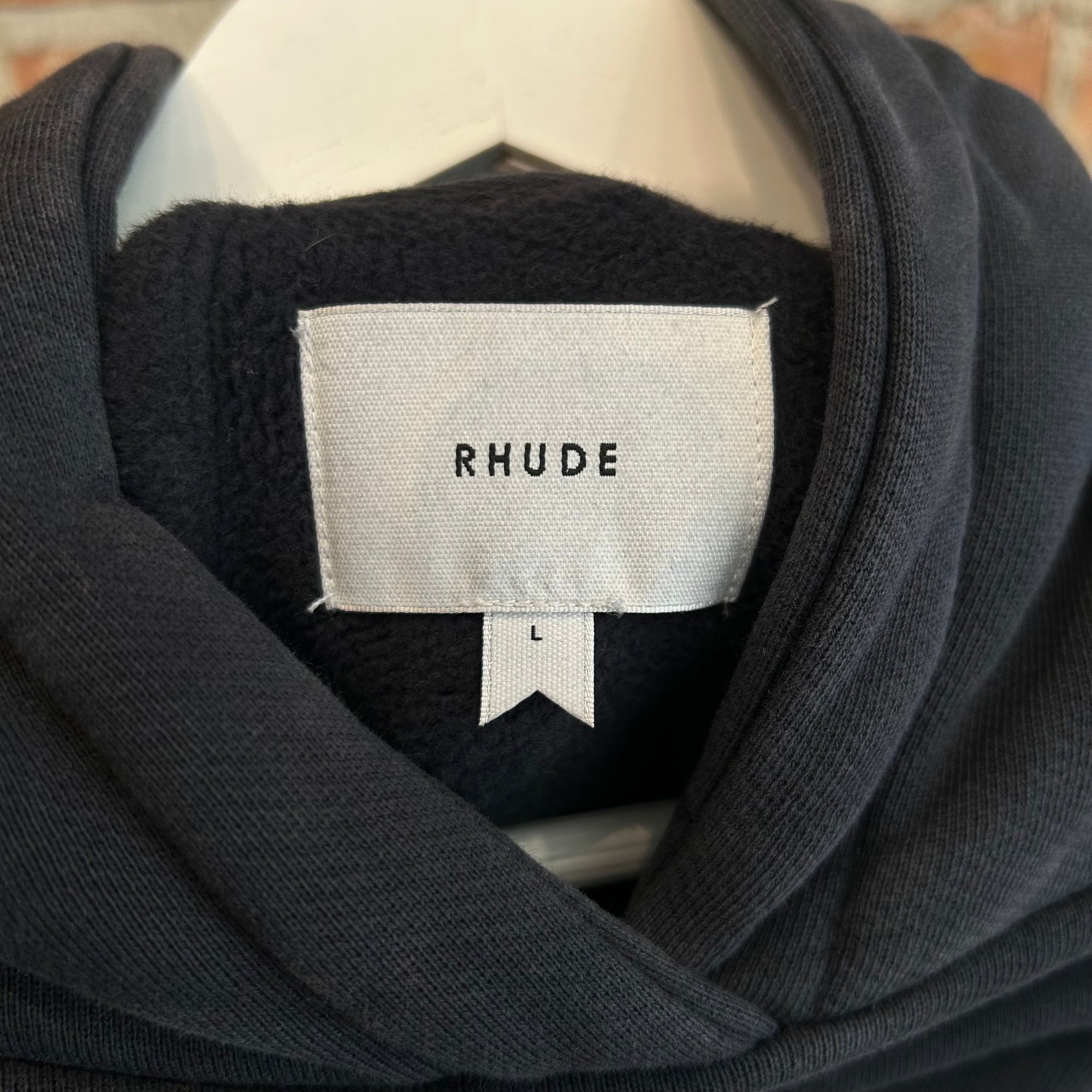 RHUDE CROSS MONOGRAM PULLOVER HOODIE ‘BLACK’