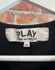 CDG PLAY LOGO EMBLEM TEE ‘BLACK’