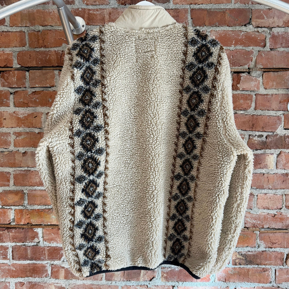STUSSY LIMA JACQUARD SHERPA JACKET ‘CREAM/BROWN’