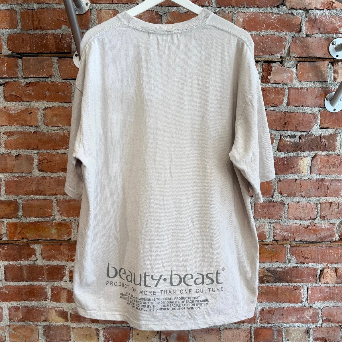 BEAUTY:BEAST FACE TEE ‘WHITE/BLACK’
