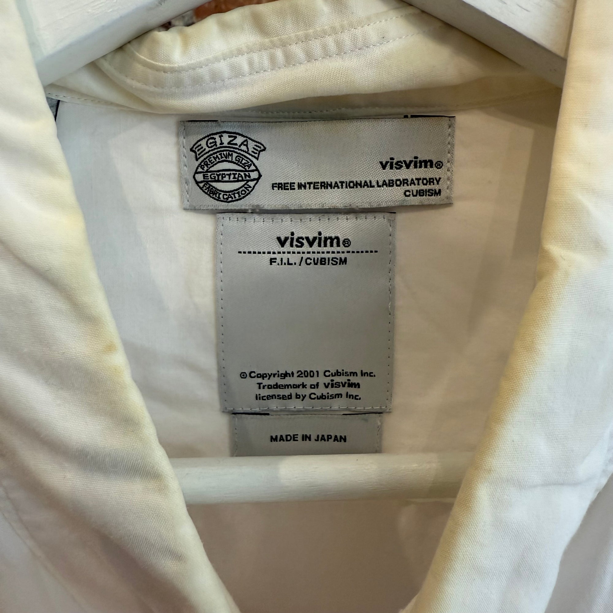 VISVIM CUBISM STAR PATCH SHIRT ‘WHITE’