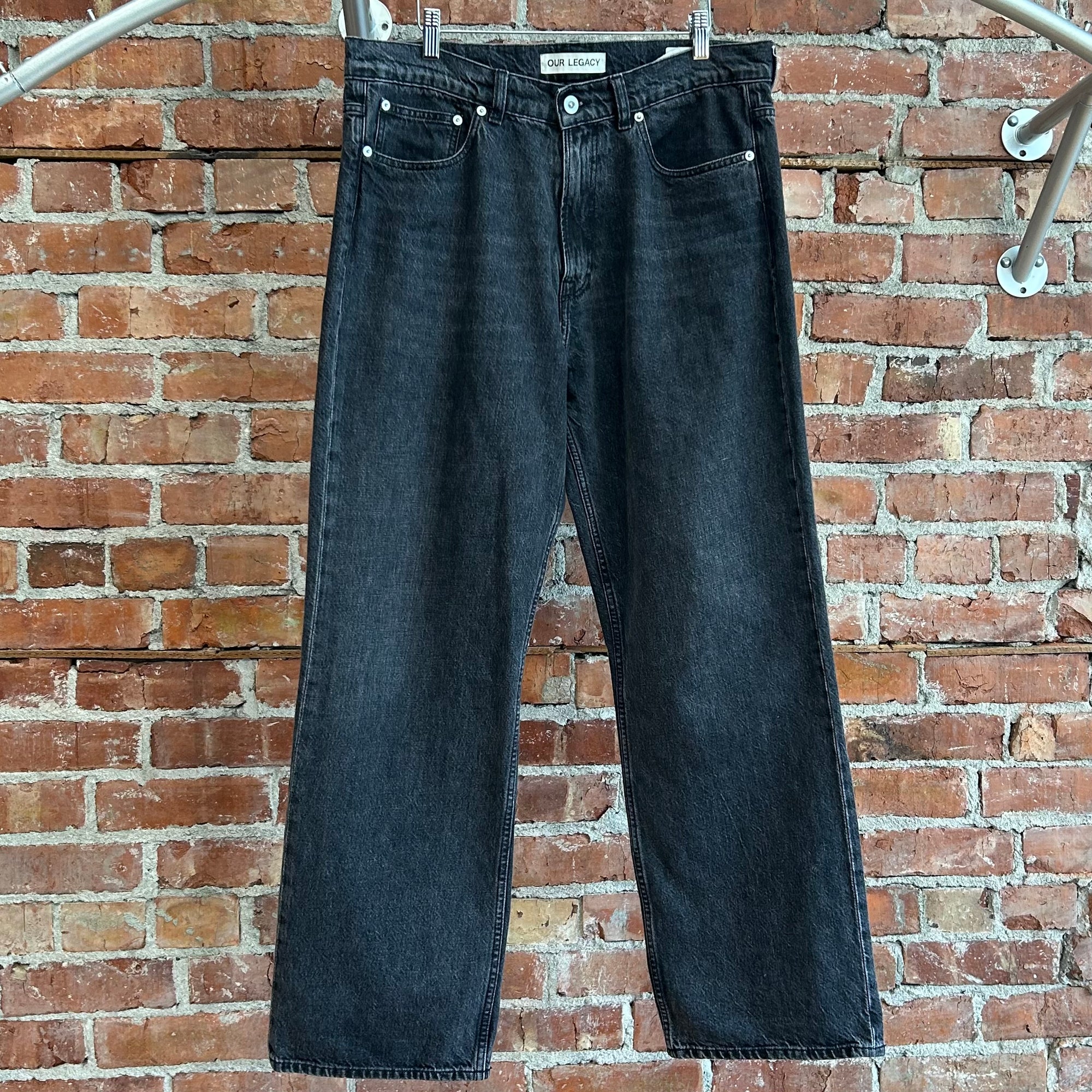 OUR LEGACY THIRD CUT WIDE FIT DENIM ‘WASHED BLACK’
