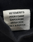 VETEMENTS AW20 "COLLAR" TURTLENECK ‘BLACK’