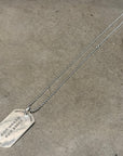 CHROME HEARTS FLEUR KNEE DOGTAG NECKLACE ‘SILVER’