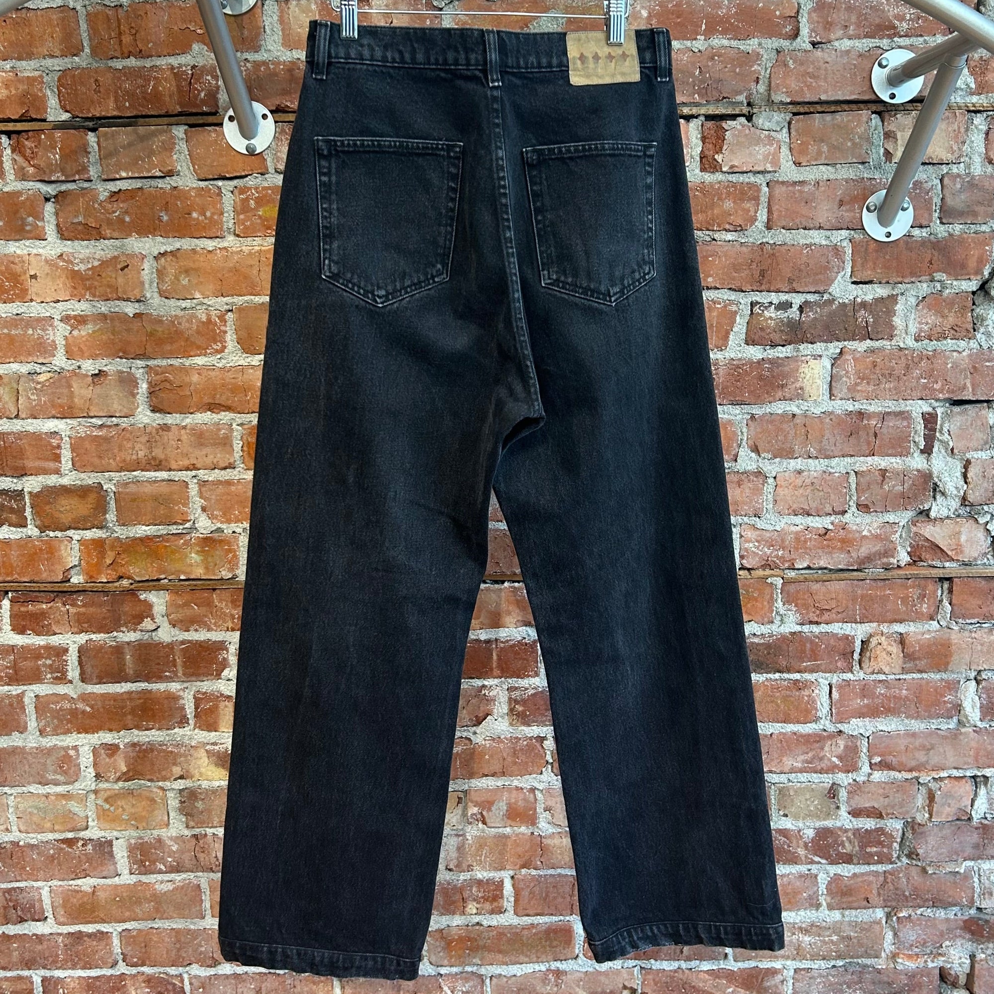 BARE KNUCKLES JAVIER WIDE LEG JEANS ‘BLACK’