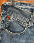 EVISU X PUMA THRASHED STRAIGHT LEG DENIM 'BLUE/MINT'