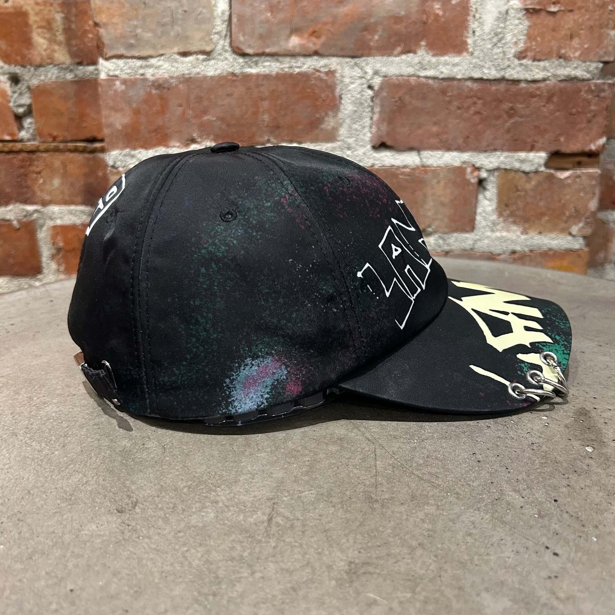 LANVIN PUNK GRAFFITI PRINT CAP ‘BLACK’