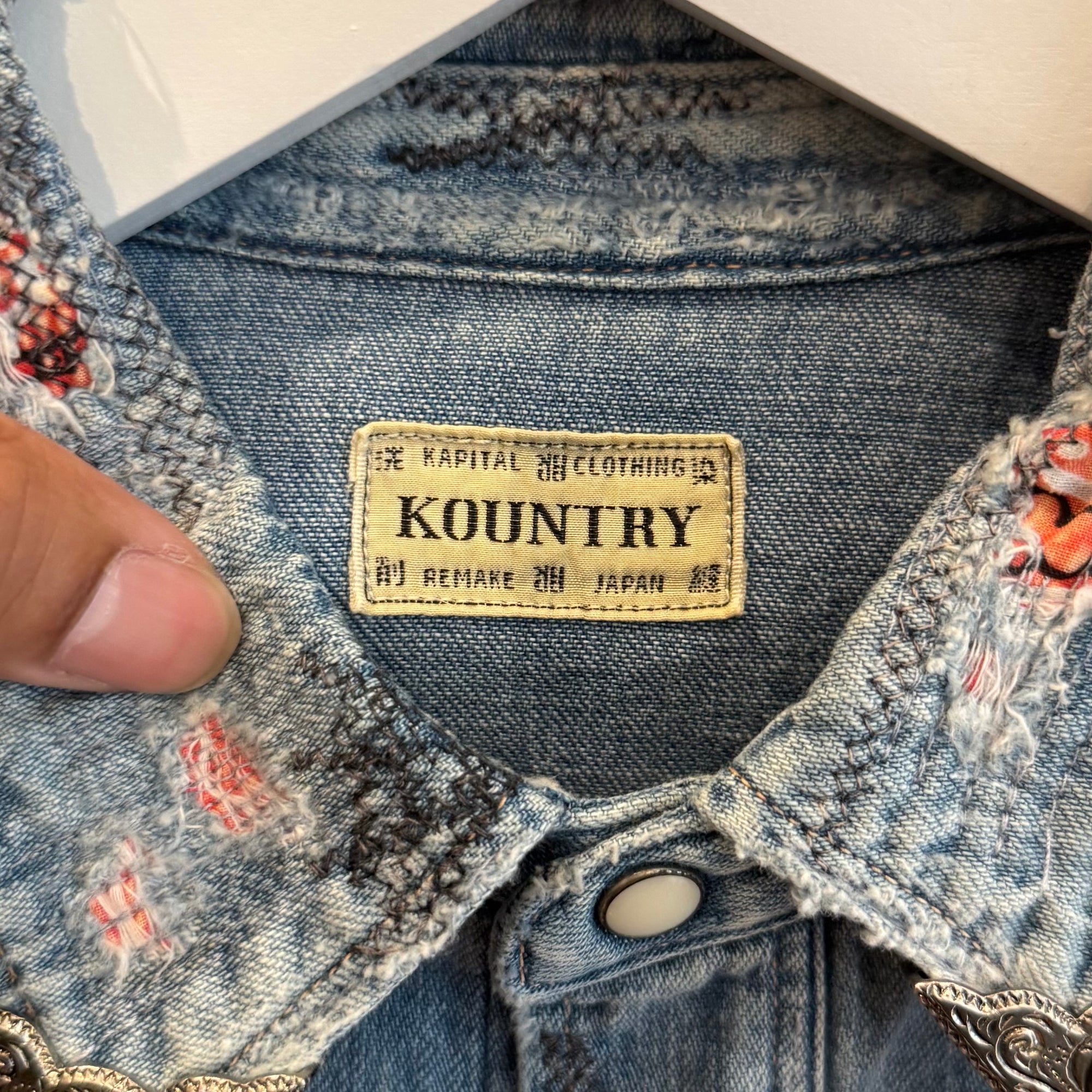 KAPITAL x PROLETA BORO WESTERN STUDDED SHIRT ‘BLUE’