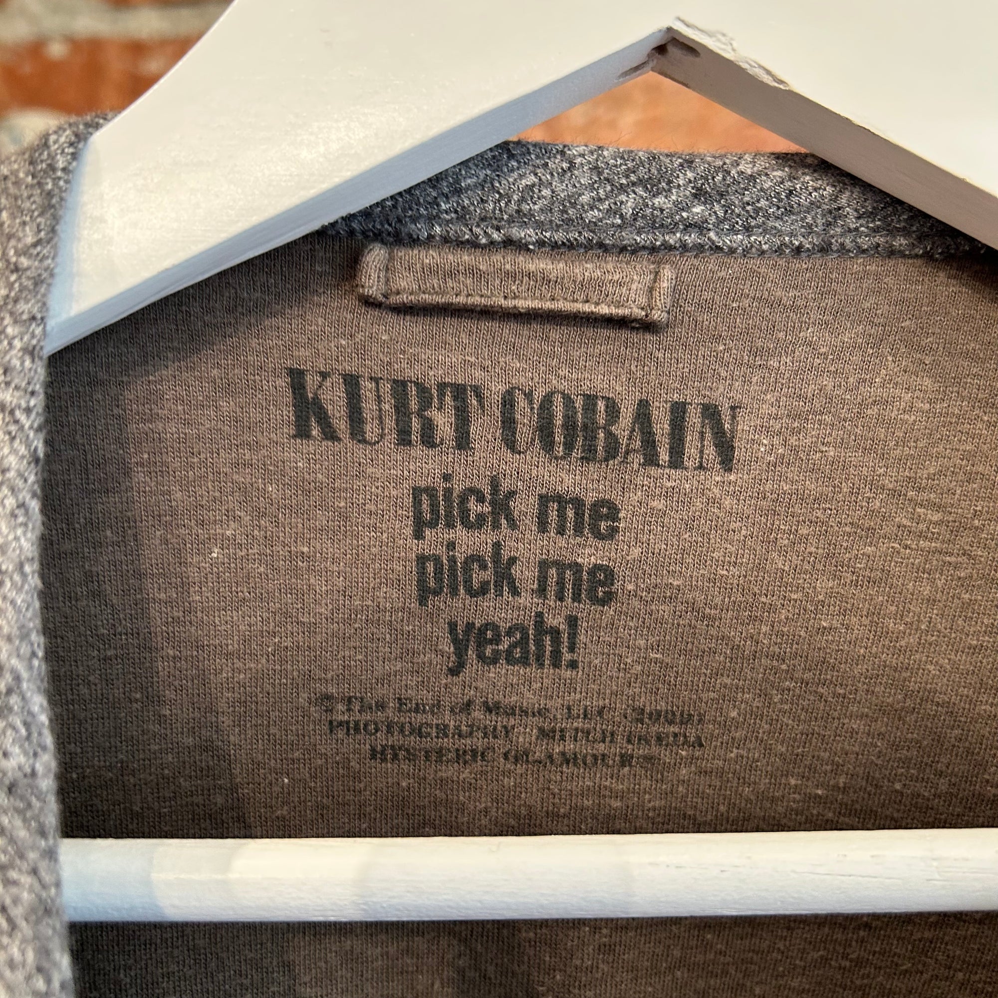 HYSTERIC GLAMOUR X KURT COBAIN JERSEY TEE 'GREY/BLACK'