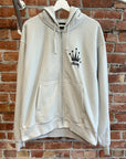 STUSSY CROWN LOGO ZIP HOODIE ‘CLOUD’