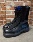 BURBERRY RANGER LEATHER COMBAT BOOTS ‘BLACK’