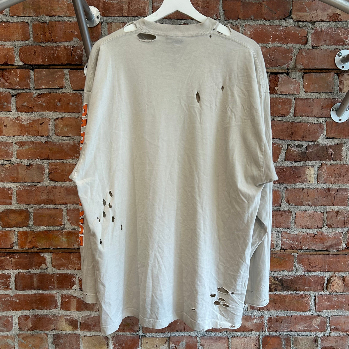 BALENCIAGA SS22 BB MAISON FONDEE LONGSLEEVE ‘CREAM/ORANGE’