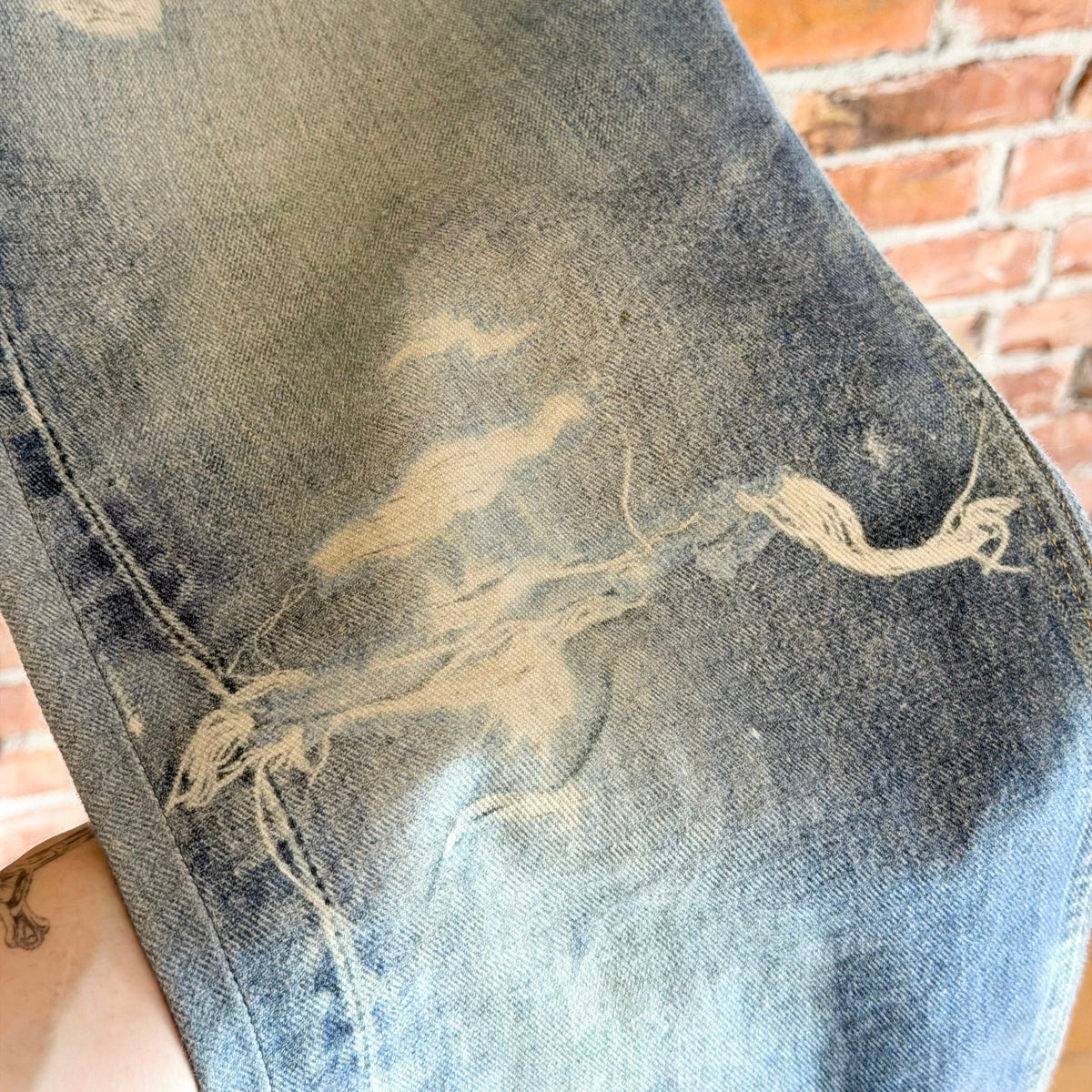 OUR LEGACY TROMPE PRINT THIRD CUT DIGITAL DENIM ‘LIGHT BLUE’