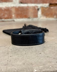 CHROME HEARTS CROSSBALL LEATHER BRACELET ‘BLACK’