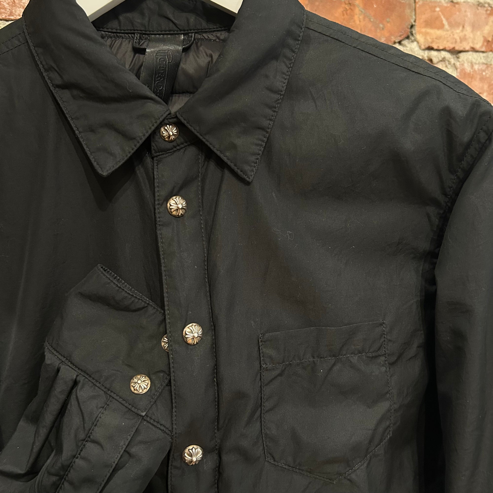 CHROME HEARTS GOOSE DOWN PADDED SHIRT ‘BLACK’