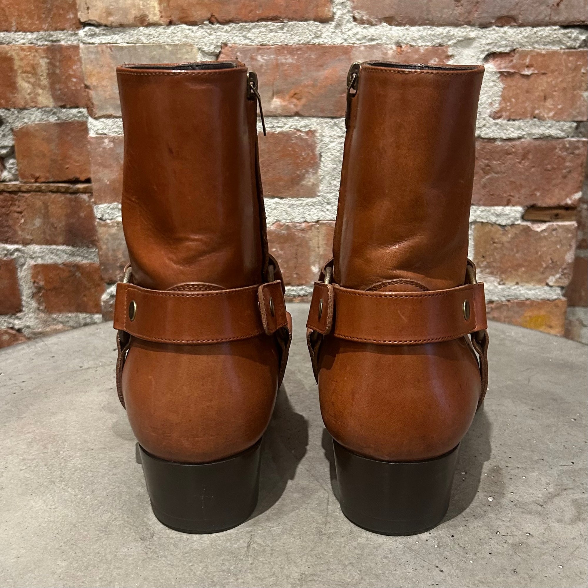 SAINT LAURENT SS14 WYATT HARNESS BOOTS ‘BROWN’