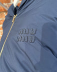MIU MIU DOWN BOMBER JACKET ‘NAVY’
