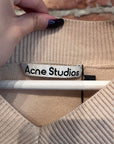 ACNE STUDIOS OVERSIZED WOOL EMBROIDERED SWEATER ‘TAN’