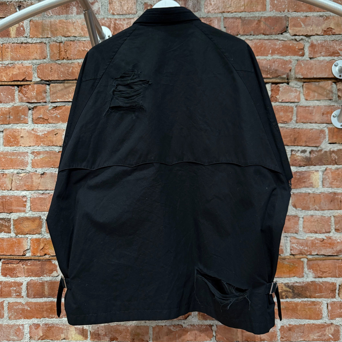 TAKAHIROMIYASHITA THE SOLOIST SS24 DISTRESSED DOG EAR HARRINGTON JACKET ‘BLACK’