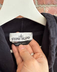 STONE ISLAND ORGANIC COTTON ZIP HOODIE ‘BLACK’