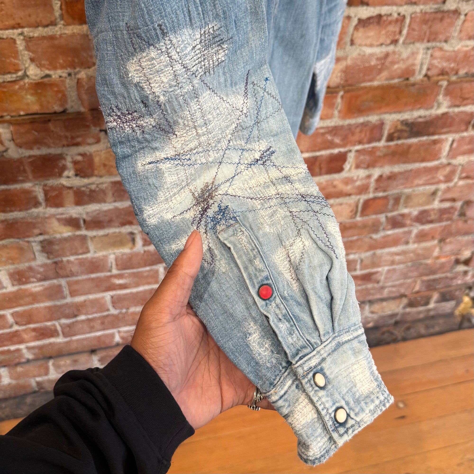 KAPITAL x PROLETA BORO WESTERN STUDDED SHIRT ‘BLUE’