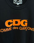 COMME DES GARÇONS CDG LOGO TEE ‘BLACK/ORANGE’