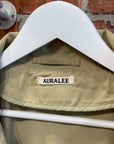 AURALEE WOOL MAX CANVAS HOODED JACKET ‘KHAKI’