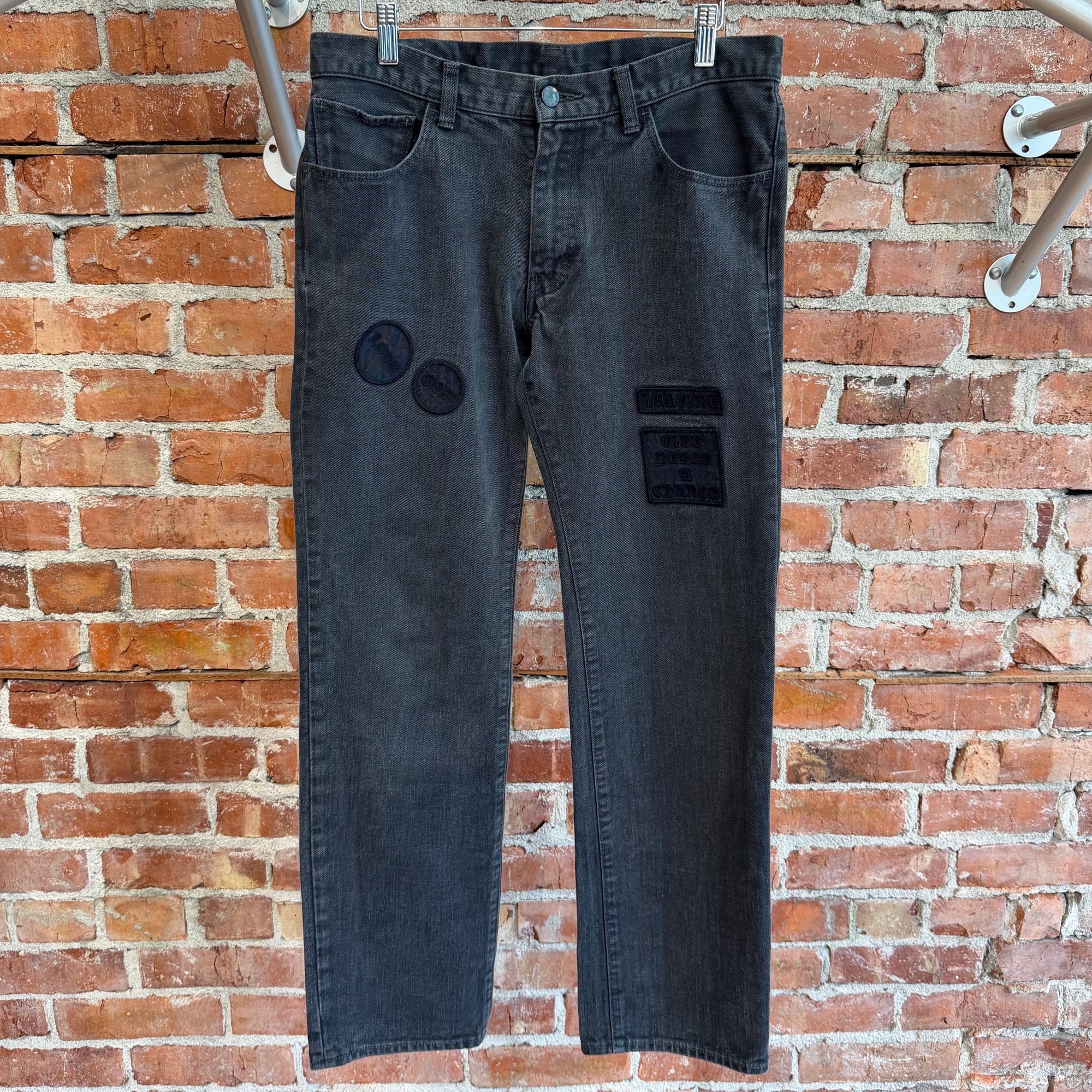 NUMBER (N)INE AW04 GIVE PEACE A CHANCE DENIM ‘BLACK’