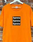 ASSPIZZA x SUPREME TRIPLE BOX LOGO TEE ‘ORANGE’
